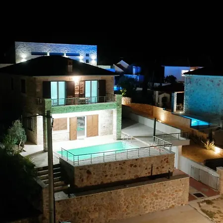 Steinhaus Mediterra Mit Pool & Meerblick - Lukoran, Insel Ugljan Bei Zadar