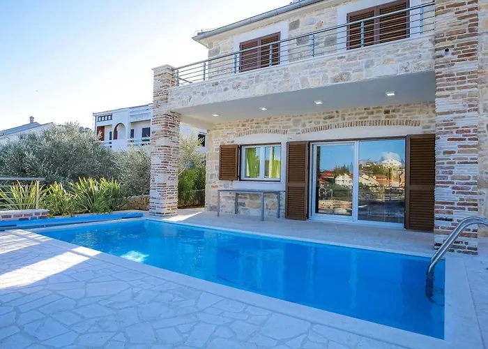 بيت للعطل Steinhaus Mediterra Mit Pool & Meerblick - Lukoran, Insel Ugljan Bei Zadar