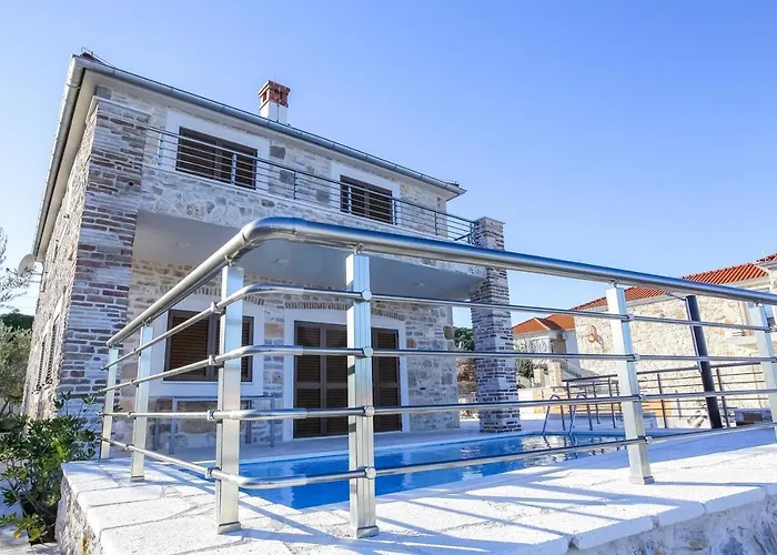 بيت للعطل Steinhaus Mediterra Mit Pool & Meerblick - Lukoran, Insel Ugljan Bei Zadar