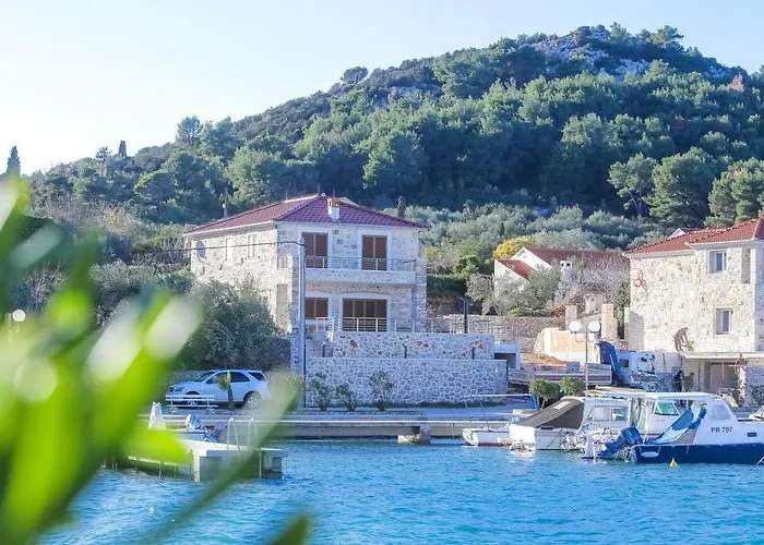 Steinhaus Mediterra Mit Pool & Meerblick - Lukoran, Insel Ugljan Bei Zadar