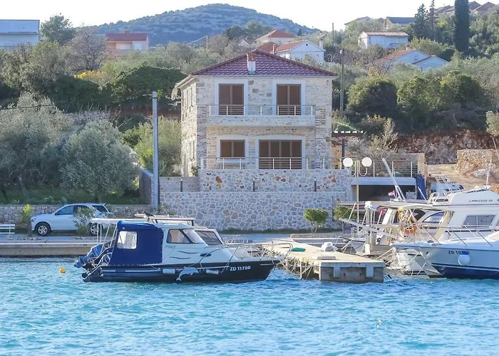 Steinhaus Mediterra Mit Pool & Meerblick - Lukoran, Insel Ugljan Bei Zadar