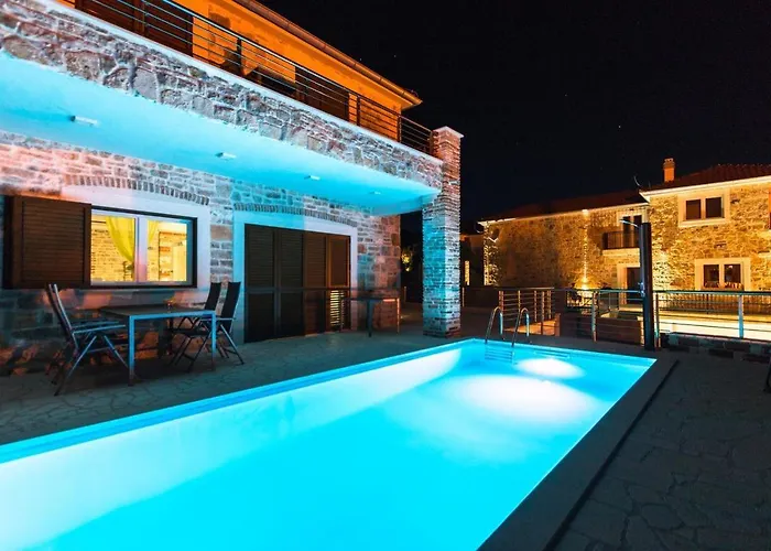 Steinhaus Mediterra Mit Pool & Meerblick - Lukoran, Insel Ugljan Bei Zadar Lukoran