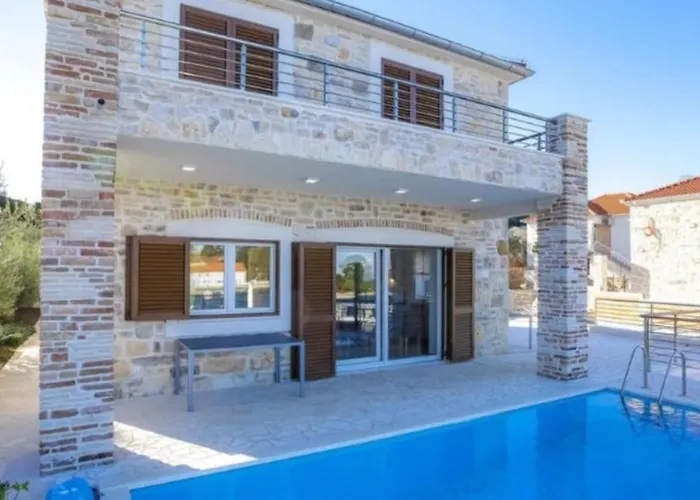 Steinhaus Mediterra Mit Pool & Meerblick - Lukoran, Insel Ugljan Bei Zadar * Lukoran