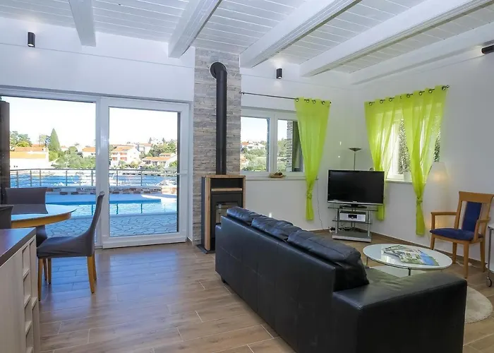 Steinhaus Mediterra Mit Pool & Meerblick - Lukoran, Insel Ugljan Bei Zadar *
