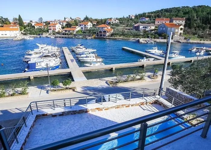 Steinhaus Mediterra Mit Pool & Meerblick - Lukoran, Insel Ugljan Bei Zadar