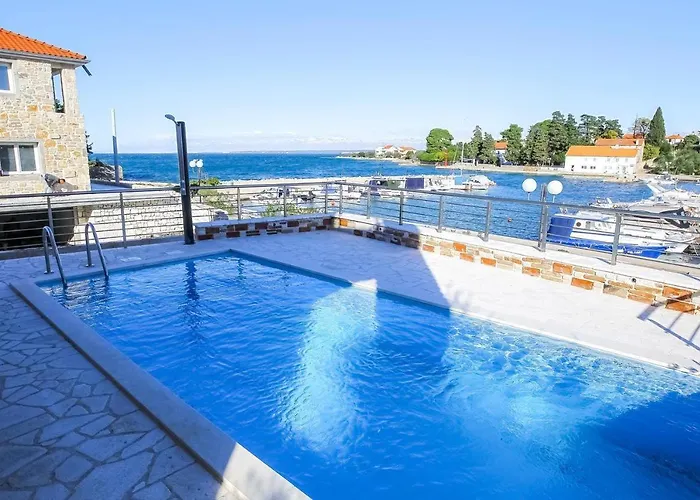 Steinhaus Mediterra Mit Pool & Meerblick - Lukoran, Insel Ugljan Bei Zadar *